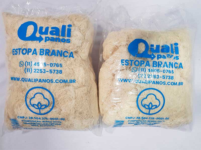 Estopa Branca para limpeza qualipanos Estopa Branca para limpeza qualipanos